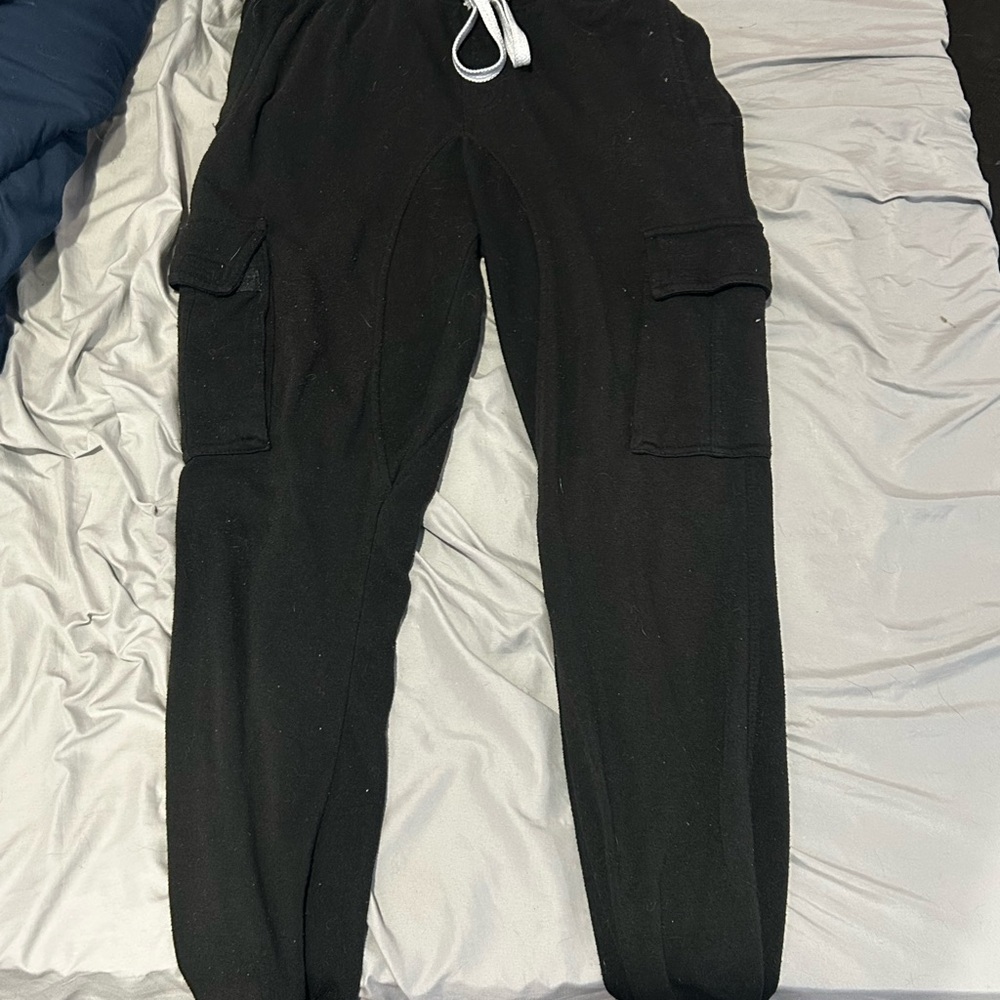 Black Cargo Jogger Pants